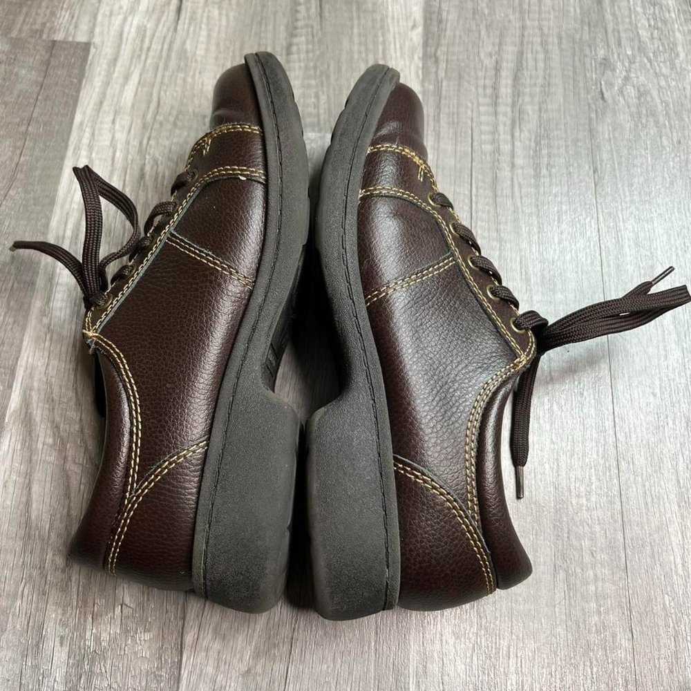 Vintage 90s Brown Leather Oxford Sneakers - Picture 3 of 4